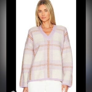 Rails Colleen Sweater In Lilac Plaid
